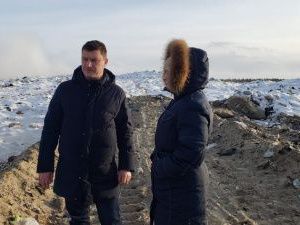 Роман Сорокин проверил работы по ликвидации очага возгорания на мусорном полигоне