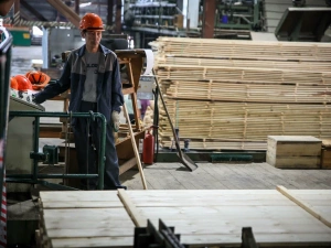 Айсен Николаев проверил работу модернизированной линии лесопромышленного комплекса «Алмас»