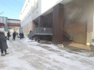 На Крестьянском рынке произошло возгорание