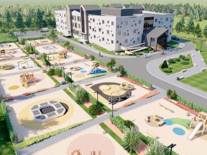 Крытый каток и детский сад начали строить для новоселов из аварийного жилья в Якутске 