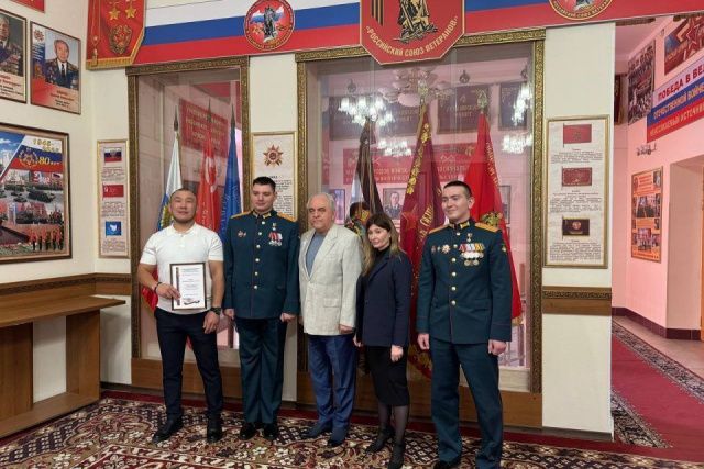 Владимир Укоев: «Почетная грамота от союза ветеранов России – большая честь»