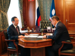 Глава Якутии Айсен Николаев провёл рабочую встречу с ректором СВФУ 