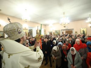 Пасха Христова: архиерейское богослужение в Преображенском соборе