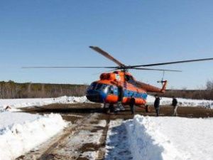 Пассажирские перевозки на вертолете через реку Лену приостановлены