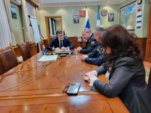 Кирилл Бычков провел встречу с врио руководителя Управления Федеральной службы судебных приставов по Якутии Сергеем Чеглаковым