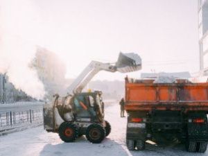 В Якутске временами туман