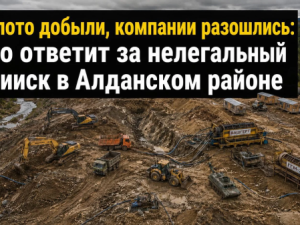 Золото добыли, компании разошлись: кто ответит за нелегальный прииск в Алданском районе