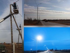 Опоры уличного освещения установили  на автодорогах «Хатассы» и «Абалах» 