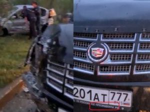 Нетрезвый виновник ДТП в Якутске разъезжал с надписью «Управление делами президента РФ»