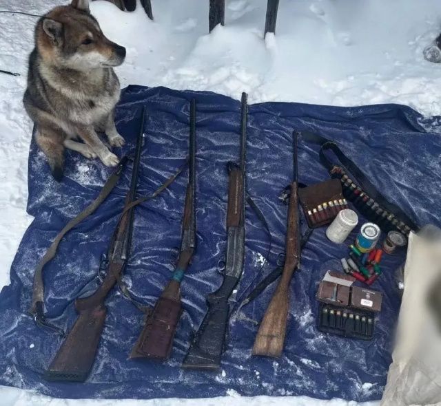 В Мирнинском районе у сотрудника гидропоста изъяли четыре незарегистрированных ружья и порох