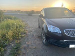 В Якутске мотоциклист с 12-летним пассажиром при столкновении с автомобилем получили травмы