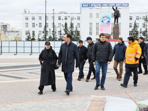 Благоустройство площади Ленина в Якутске завершат в начале октября