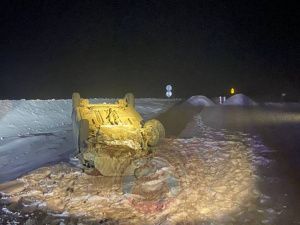 Водитель опрокинул автомобиль и скрылся с места ДТП в Тулагино