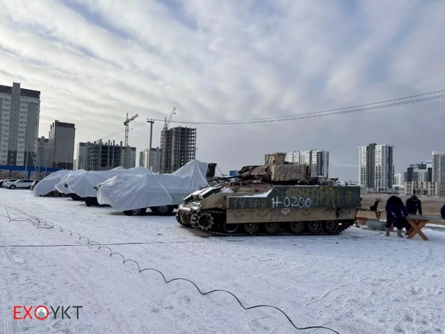 Трофейная техника выставлена в парке «Россия - моя история» Якутска