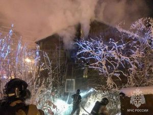 Пожар в двухэтажке Борисовки-1