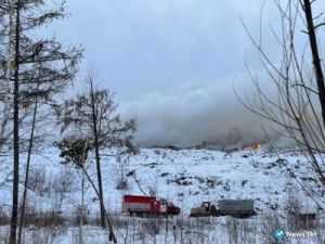 Локализован очаг тления на мусорном полигоне по Вилюйскому тракту