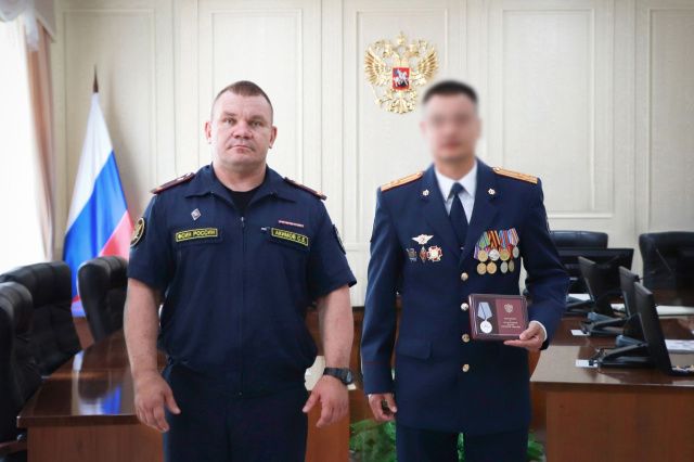 Сотрудник УФСИН награжден государственной наградой Российской Федерации – медалью «За Отвагу»