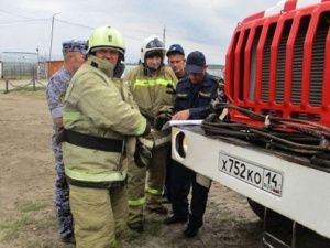 В исправительной колонии №7 прошли пожарно-тактические учения совместно с МЧС России
