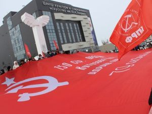 Якутск достойно встретил копию Знамени Победы