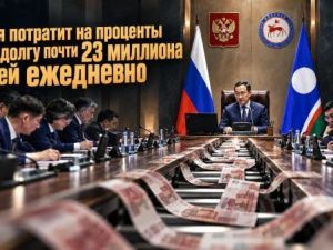 Якутия будет тратить на проценты по госдолгу почти 23 миллиона рублей ежедневно