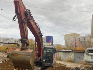 В Якутске экскаватор повредил кабельную линию