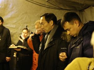 Глава Якутии окунулся в крещенскую купель