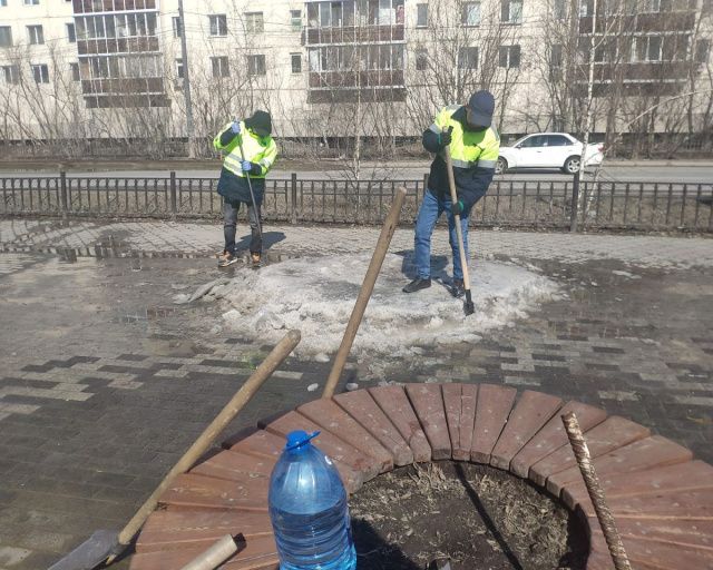 В Якутске мокрый снег