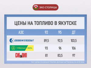 Сколько сейчас стоит топливо в Якутске. Сравнение цен на АЗС