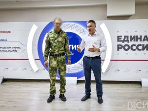 В Якутске встретили бойца с позывным Гром, прибывшего в отпуск