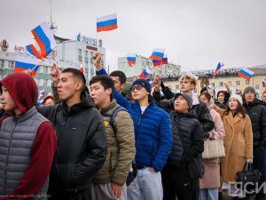 В Якутске состоялся концерт-митинг в день воссоединения новых регионов с Россией