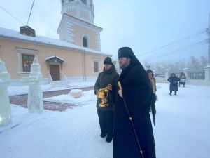 Архиерейские богослужения Рождественского сочельника в Преображенском соборе