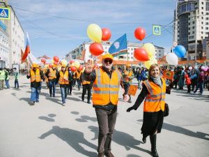 В Якутске на первомайскую демонстрацию вышли более 55 тысяч человек