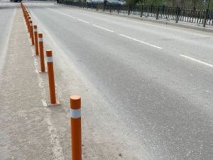 В Якутске на дорогах установлены железные конуса
