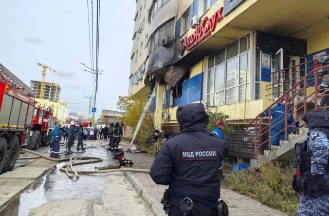 В магазине на Лермонтова в Якутске произошел пожар