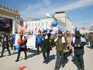 В Якутске на первомайскую демонстрацию вышли более 55 тысяч человек