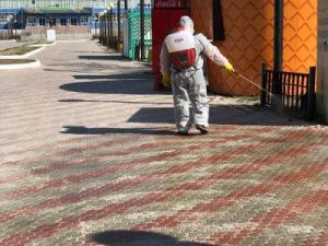 В городском парке культуры и отдыха провели дезинфекцию