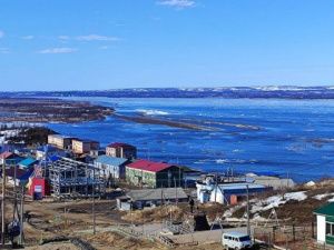 У села Саскылах сложилась опасная ситуация из-за паводка на реке Анабар