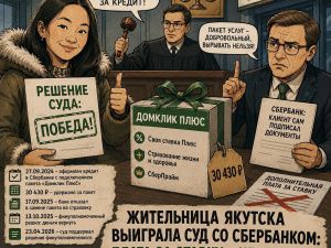 Жительница Якутска выиграла суд со Сбербанком по делу о полученном кредите