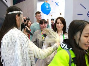 Стенд Якутии встретил гостей на Всемирном фестивале молодежи