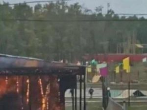 Из-за детской шалости сгорел аттракцион в парке культуры и отдыха