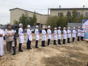 В Амге установили первую сваю поликлиники на 200 посещений в смену