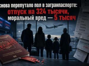 МВД снова перепутало пол в загранпаспорте: отпуск на 324 тысячи, моральный вред — 5 тысяч