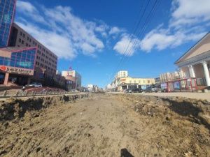 Проспект Ленина: ремонт день и ночь