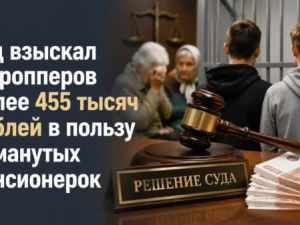 Суд взыскал с дропперов из Москвы, Воронежа и Ростова-на-Дону более 455 тысяч рублей в пользу обманутых пенсионерок из Якутии