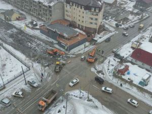 В Якутске перекрыли перекресток
