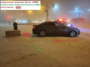 В Якутске женщина-водитель сбила пешехода