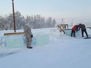 Стартовал Конкурс ледовых скульптур «Новогодняя фантазия» на призы Акционерной компании «Железные дороги Якутии» в Нижнем Бестяхе