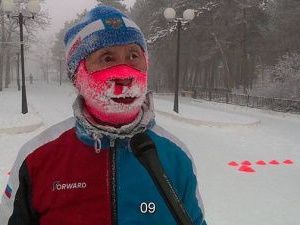 Десятки человек устроили забег в Якутске в 45-градусный мороз