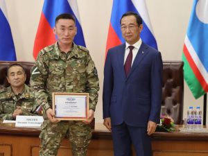 В Якутске состоялось чествование Героев России Филиппа Евсеева и Алексея Неустроева