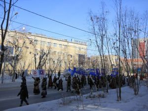Народные мастера прошествовали по улицам Якутска